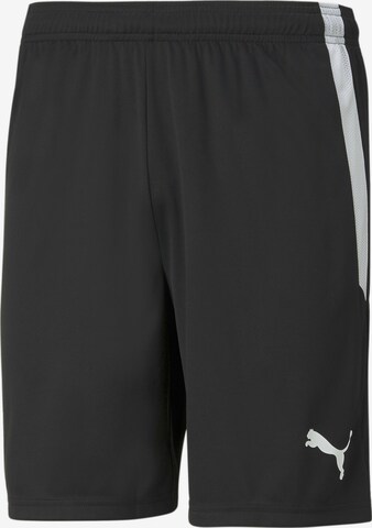 PUMA Regular Workout Pants 'TeamLiga' in Black: front