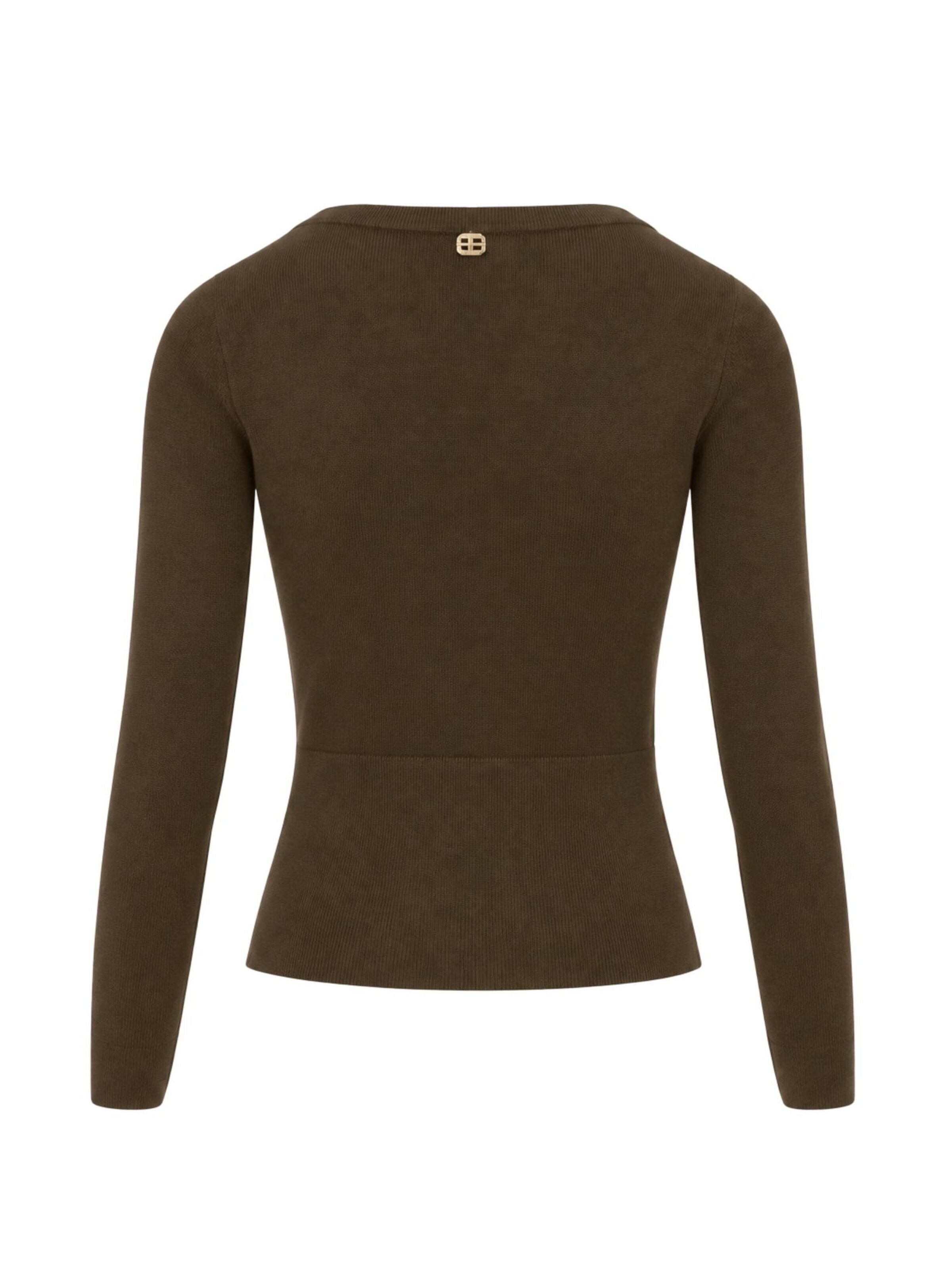 Fracomina Kardigan 'Viscose Cardigan with Jewel Buttons' w kolorze brązowy