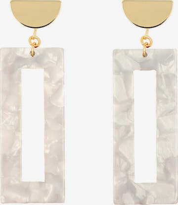 Fräulein Wunder Earrings 'Acetat Akane' in White: front