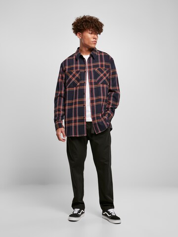 Urban Classics Comfort fit Button Up Shirt in Blue