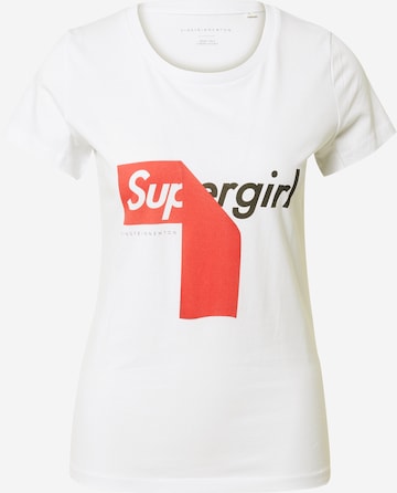 EINSTEIN & NEWTON T-shirt 'Supergirl' i vit: framsida