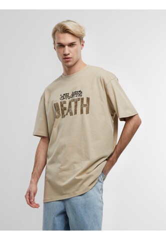 T-Shirt 'Life After Death' MT Upscale en beige