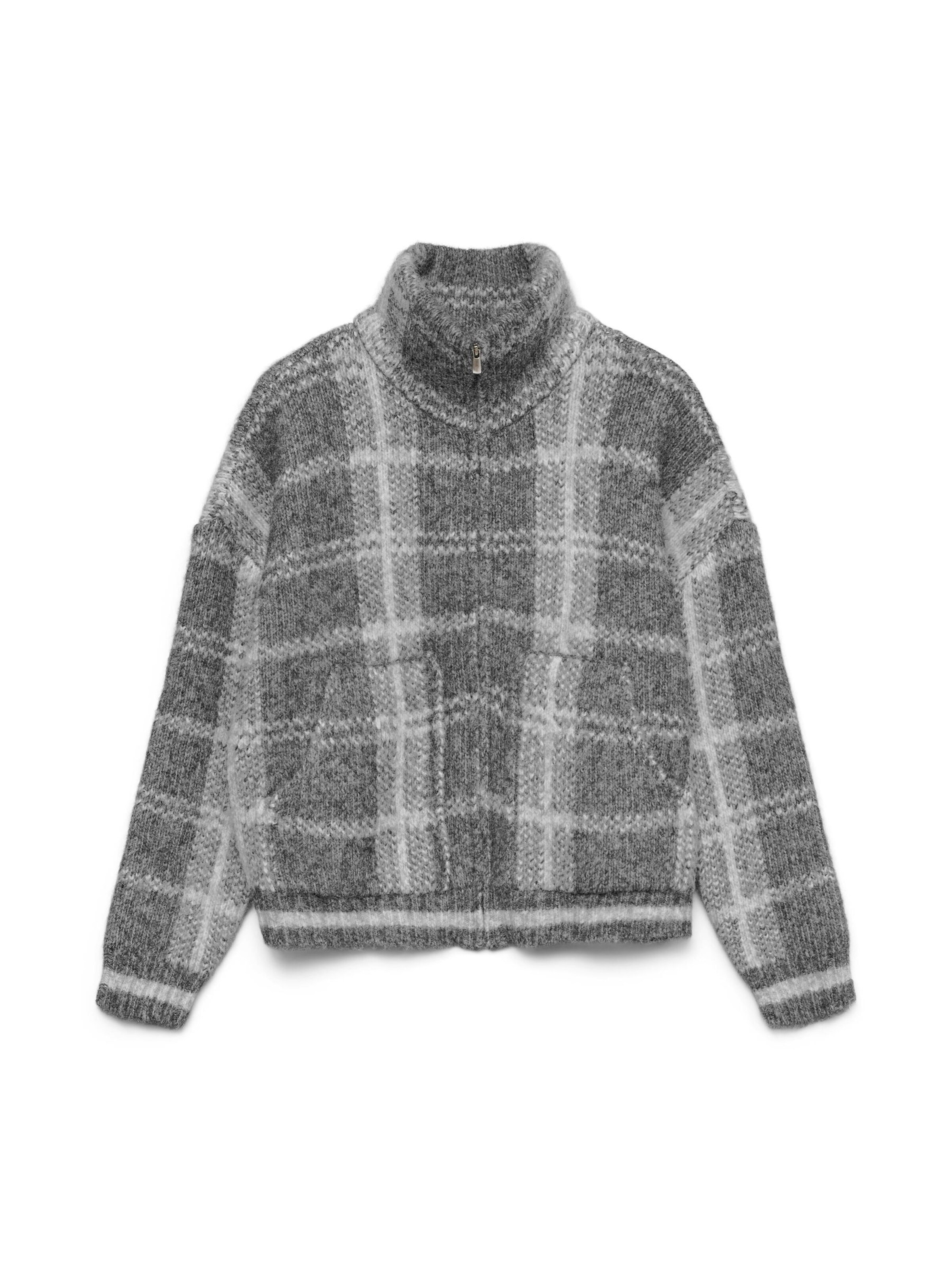 VERO MODA Cardigan 'VMLisa' i grå / lysegrå / grå-meleret, Produktvisning