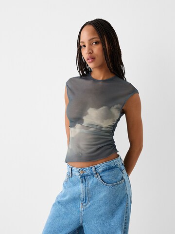 Bershka Top in Blauw: voorkant