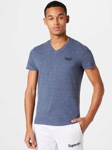 T-Shirt Superdry en bleu : devant