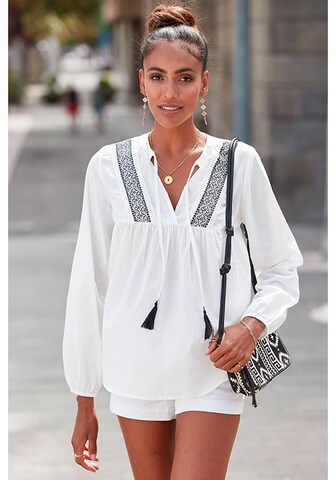 LASCANA Blouse in White: front