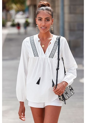 LASCANA Blouse in White: front