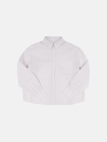 ENRAGE Comfort fit Button Up Shirt 'LETTER' in White: front
