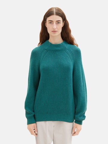 TOM TAILOR Sweater in Green: front