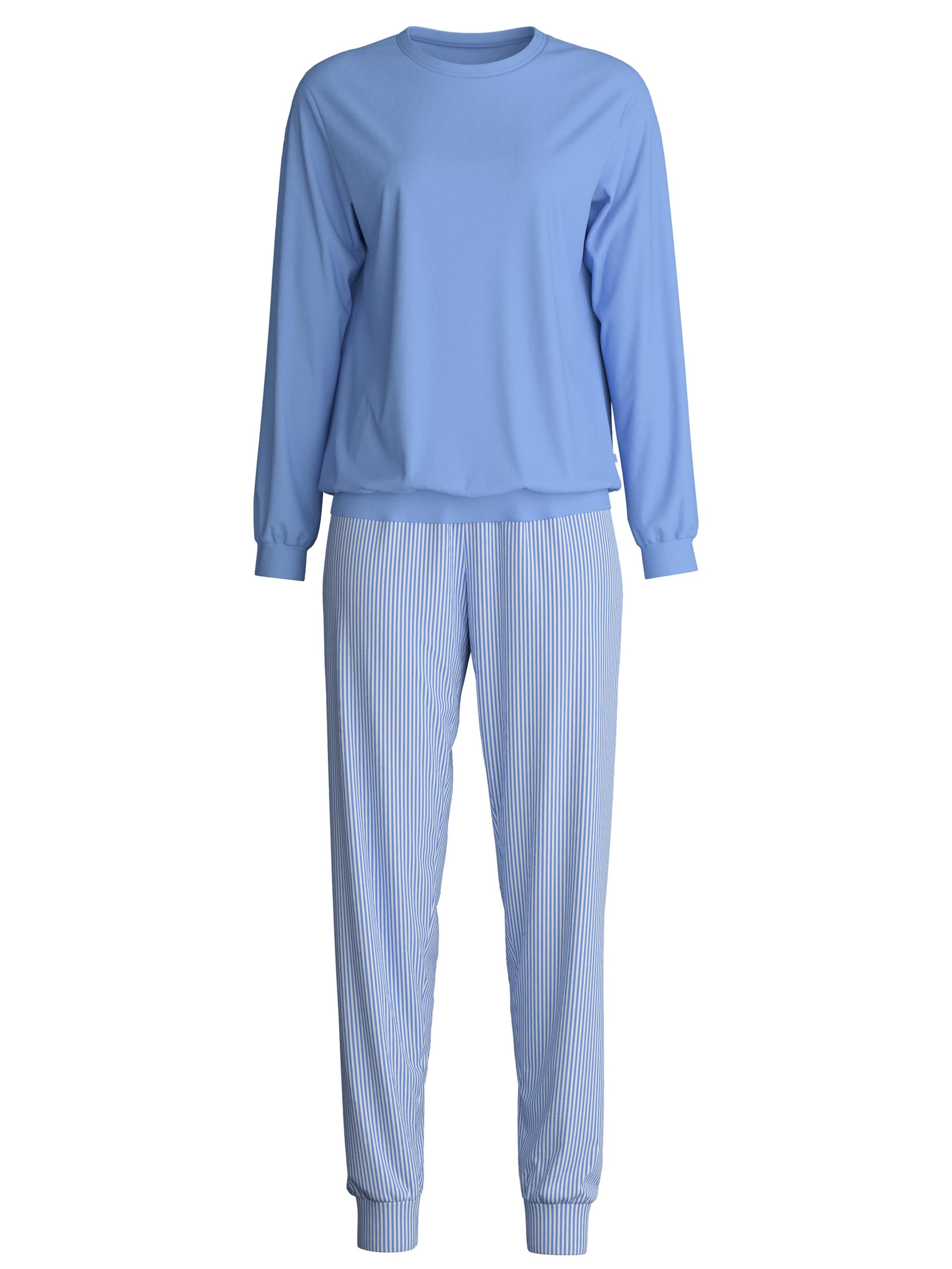 CALIDA Pyjama 'Lovely Nights'‌‌‌‌‌‌‌‌‌ in Blau: Vorderseite