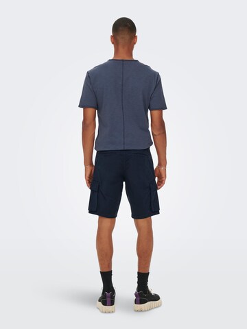 Only & Sons Regular Shorts 'Cam Stage' in Blau