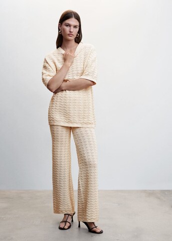 MANGO Loosefit Hose 'Figara' in Beige