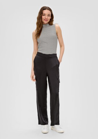 Wide Leg Pantalon cargo s.Oliver en noir