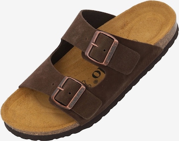 Palado Mules 'Korfu' in Brown: front