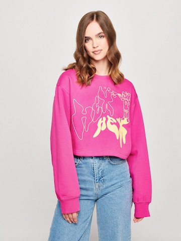 ABOUT YOU x StayKid Sweatshirt 'BIBI' i lila: framsida