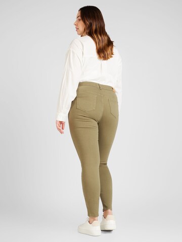 ONLY Carmakoma Skinny Trousers 'WILLY' in Green