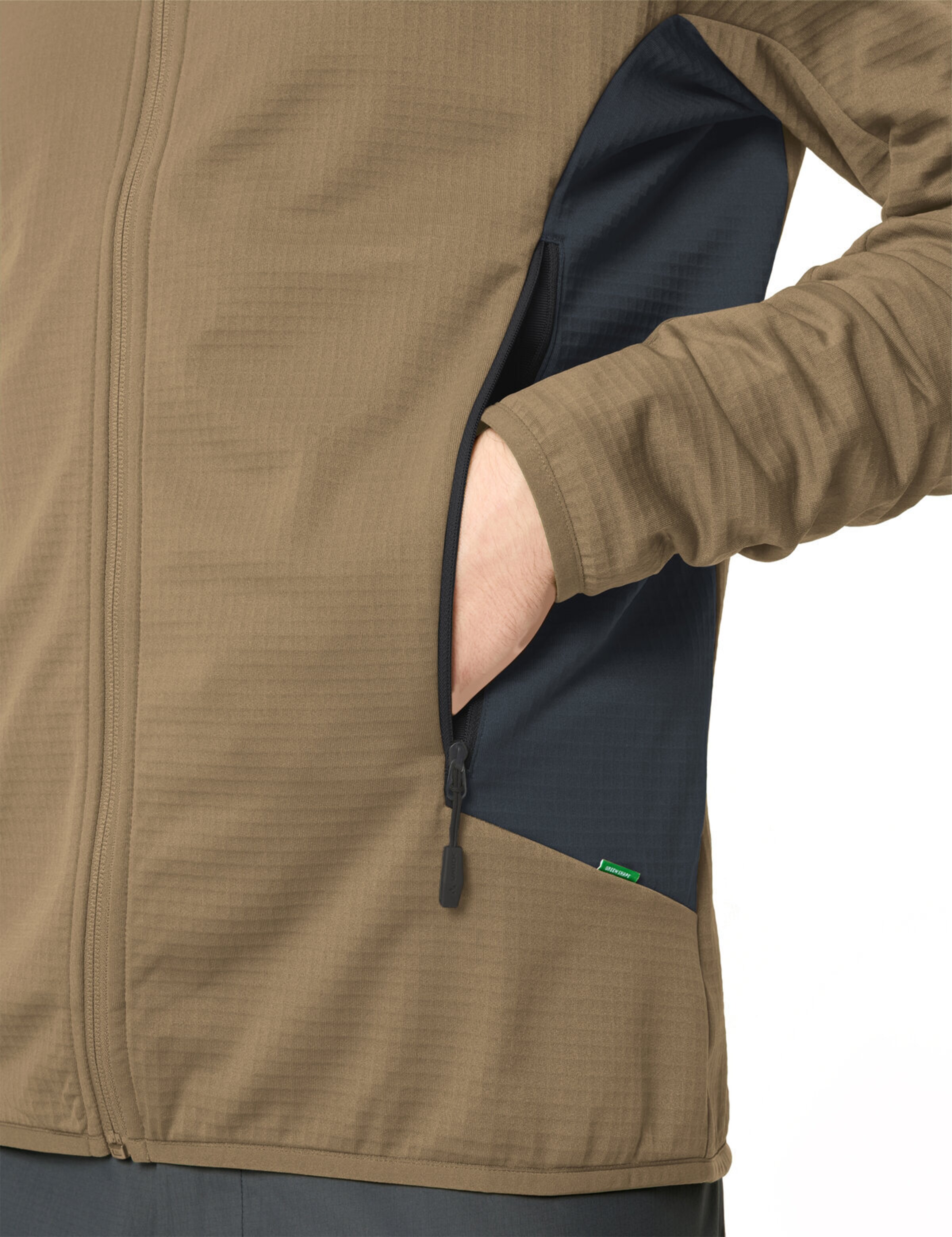 VAUDE Athletic fleece jacket 'Monviso II' in Beige