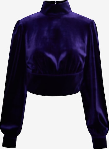 Camicia da donna di faina in lilla: frontale