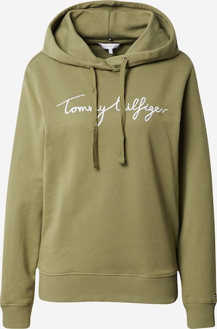 TOMMY HILFIGER Mikina – zelená: přední strana