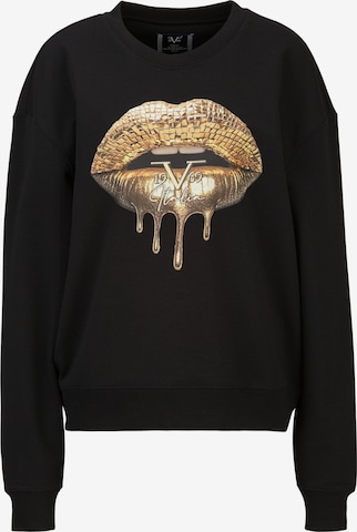 19V69 ITALIA Sweatshirt 'Sinja Lips' in Black: front