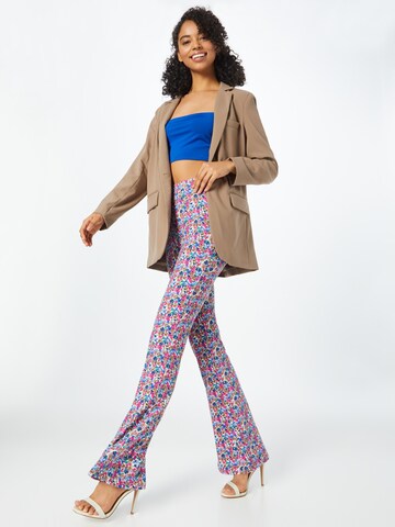 Colourful Rebel Flared Trousers in Mixed colours