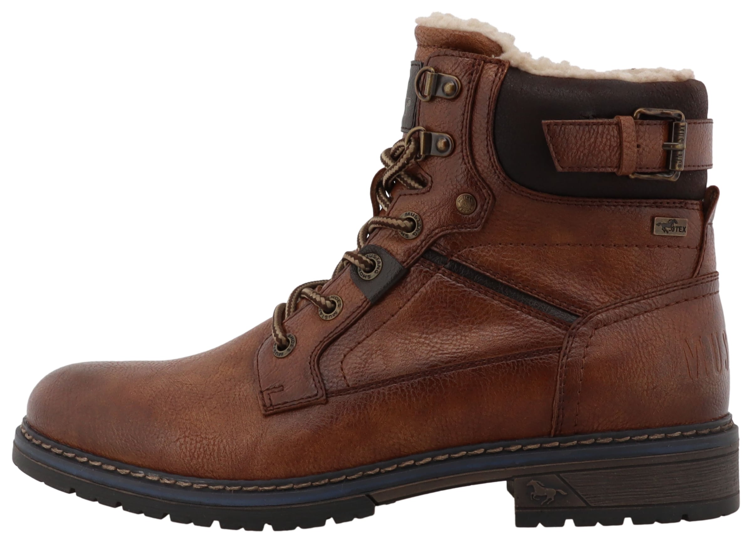 Bottines à lacets MUSTANG en marron