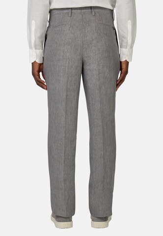 Boggi Milano Slim fit Pleat-front trousers in Grey