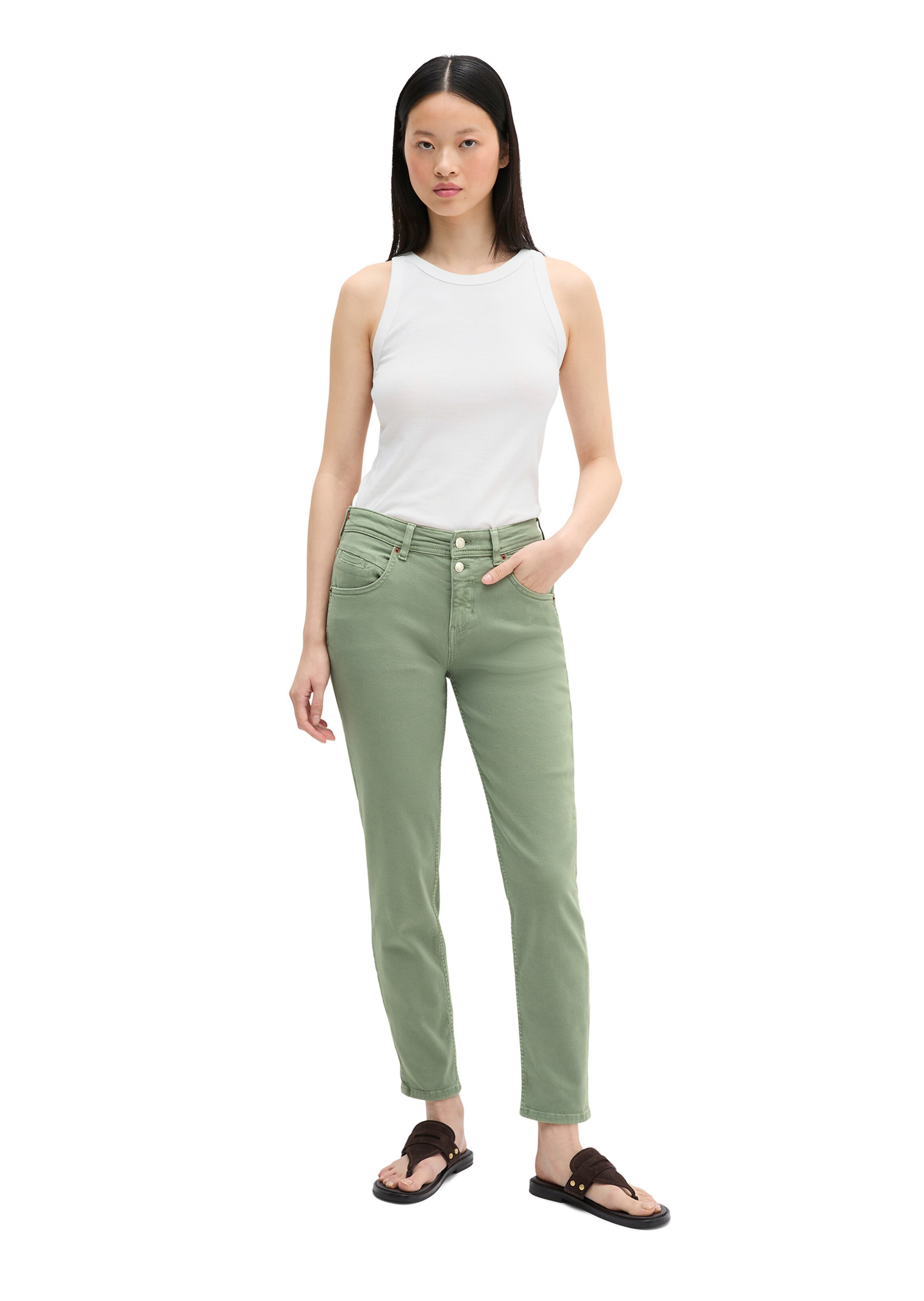 Marc O'Polo Loosefit Jeans 'Theda' in Grün
