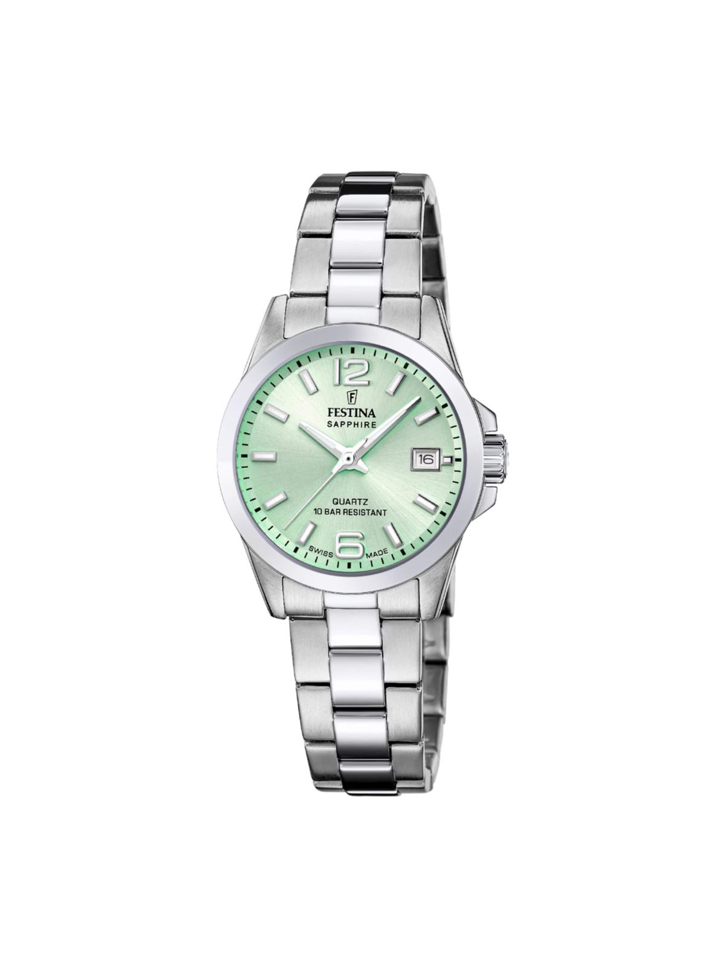 FESTINA Analog watch 'Classics Swiss' in Green: front
