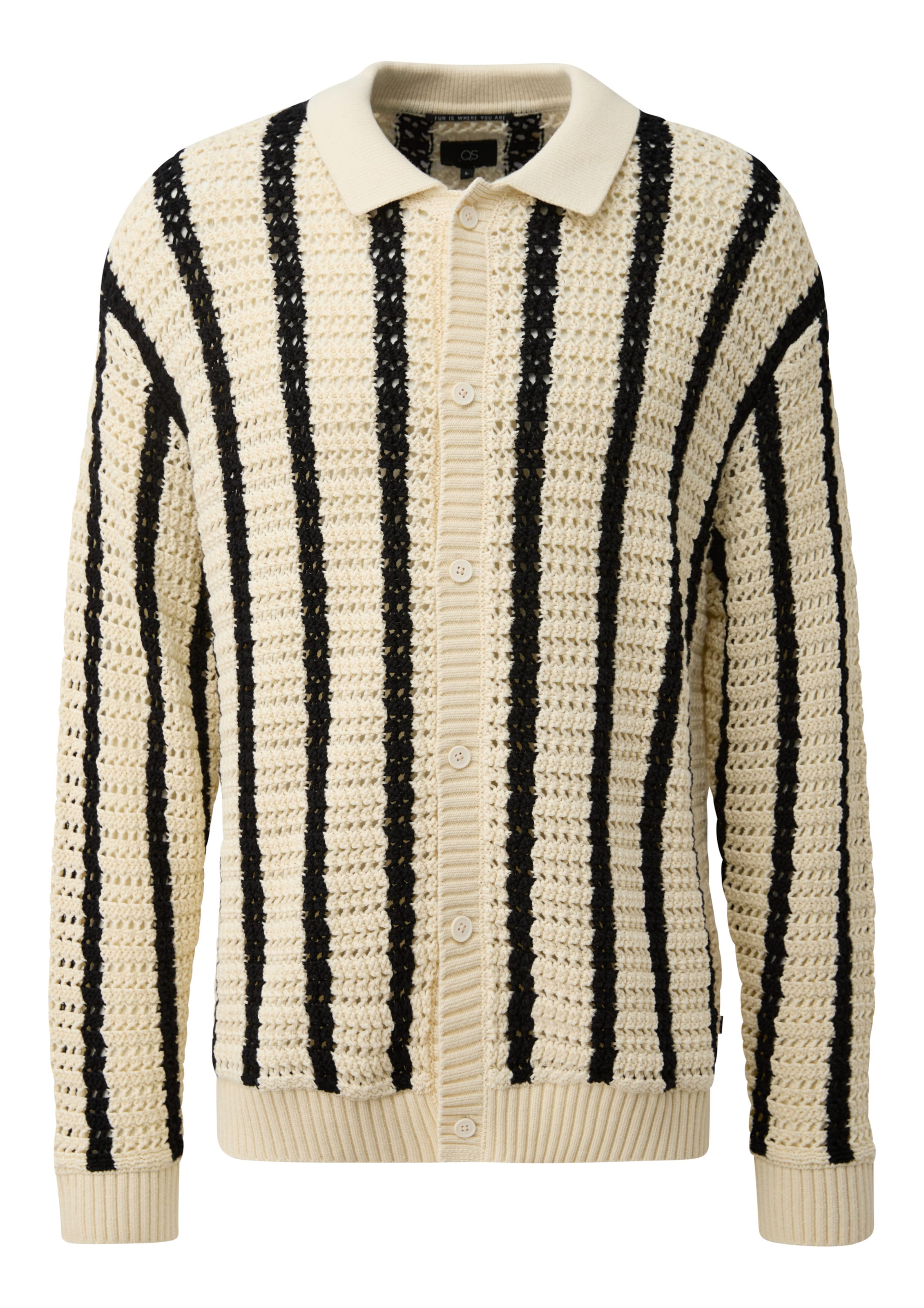 Vestes en maille QS en beige : devant