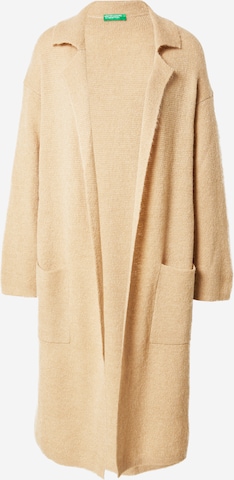 UNITED COLORS OF BENETTON Knitted Coat in Beige: front