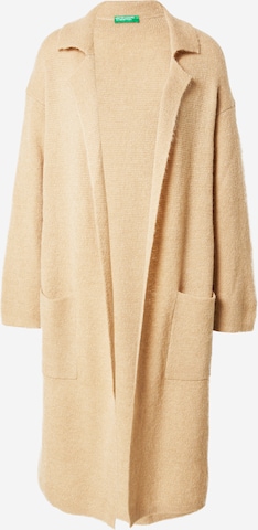 UNITED COLORS OF BENETTON Lang cardigan i beige: forside