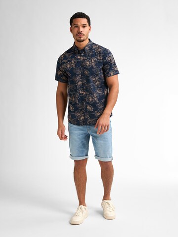 Petrol Industries Regular fit Overhemd 'Oceanpark' in Blauw