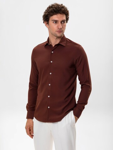 Antioch Regular fit Πουκάμισο σε καφέ