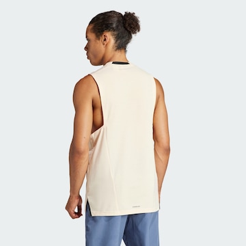 T-Shirt fonctionnel 'D4T Workout' ADIDAS PERFORMANCE en beige