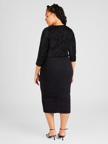 Vero Moda Curve Rok 'LINA' in Zwart