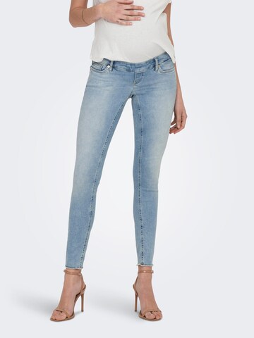 Only Maternity Skinny Jeans i blå: forside