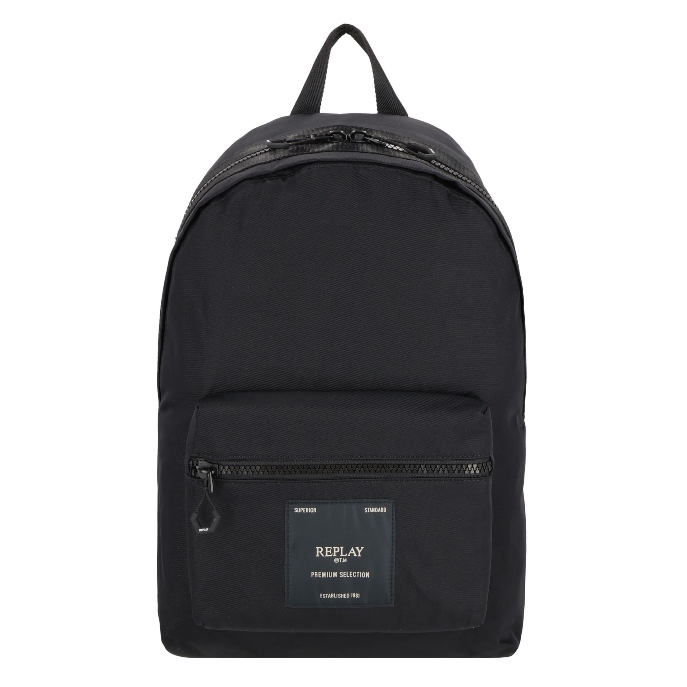 Zaino di REPLAY in nero: frontale