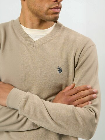 U.S. POLO ASSN. Pullover ' UMCosmo ' in Beige