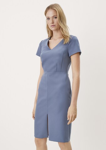 Robe fourreau s.Oliver BLACK LABEL en bleu : devant