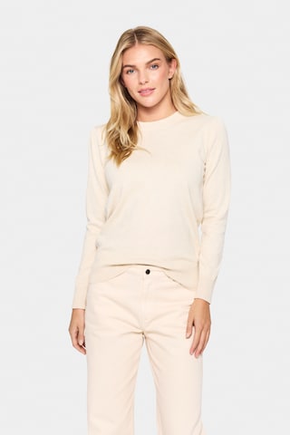 SAINT TROPEZ Pullover 'Mila' in Beige: Vorderseite