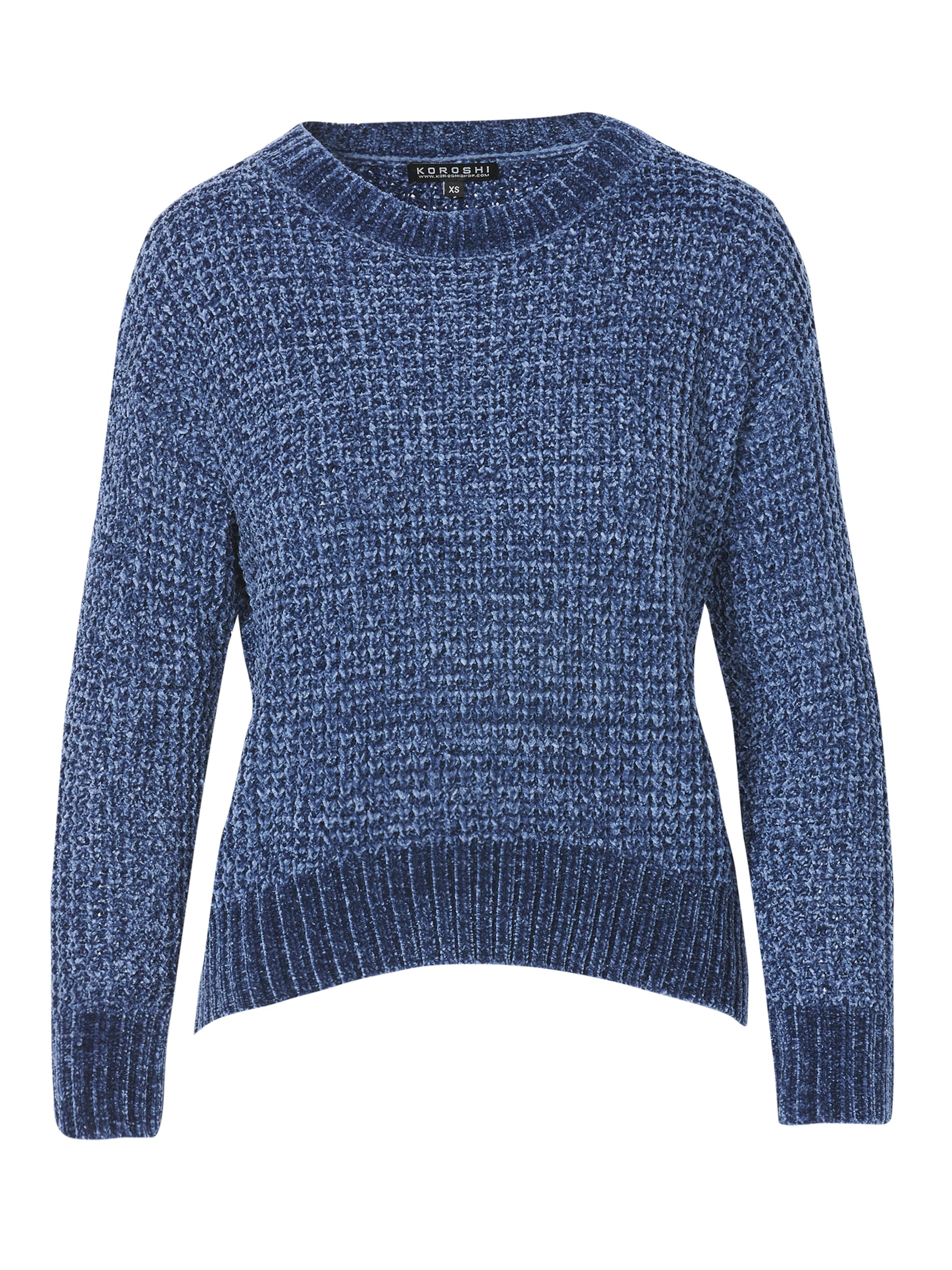 Pull-over KOROSHI en bleu : devant