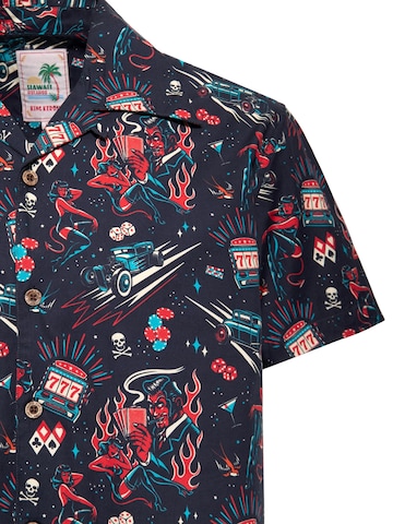 King Kerosin Regular Fit Hemd 'Rockabilly Devil'‌ in Schwarz