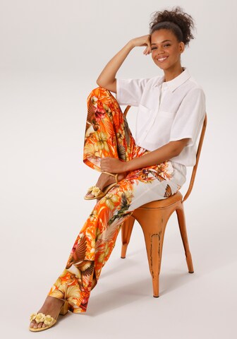 Aniston CASUAL Pyjamahose in Orange