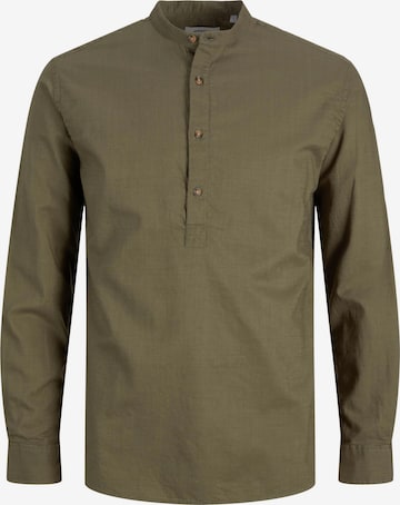 JACK & JONES Button Up Shirt in Green: front