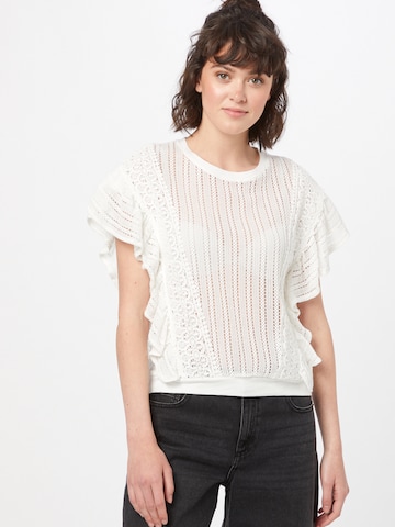 Mavi - Blusa em branco: frente