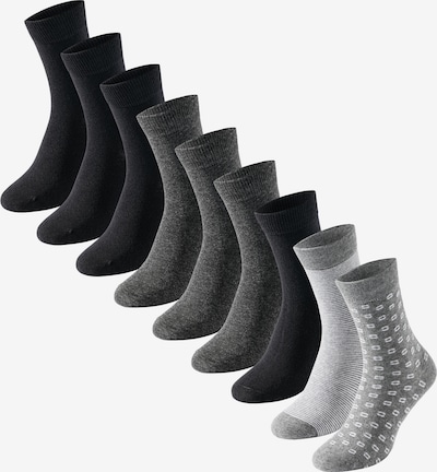 uncover by SCHIESSER Socken in grau / schwarz / weiß, Produktansicht