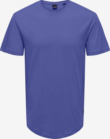 Only & Sons Regularny krój Koszulka 'MATT' w kolorze fioletowy: przód