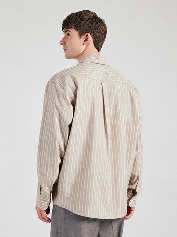 ANNARR Comfort fit Button Up Shirt 'ANRVOLUND SNOOPY' in Beige