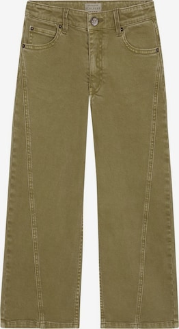 Scalpers Szeroka nogawka Spodnie w kolorze zielony: przód